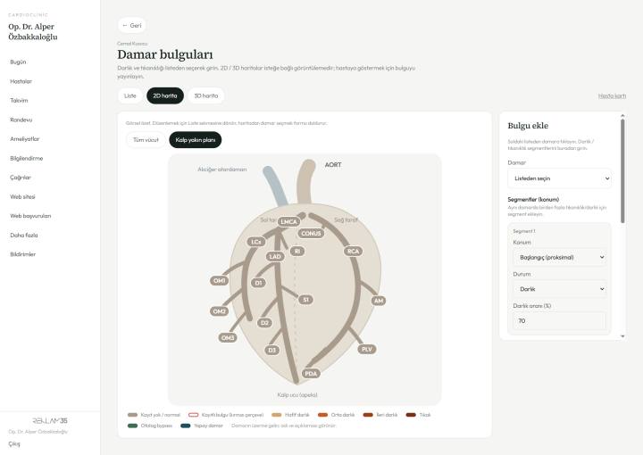 Kalp ve Damar Cerrahisi Yazılımı (CardioClinic)