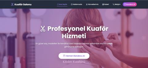 Kuaför Salon Yönetim Sistemi yazılım ekran görüntüsü