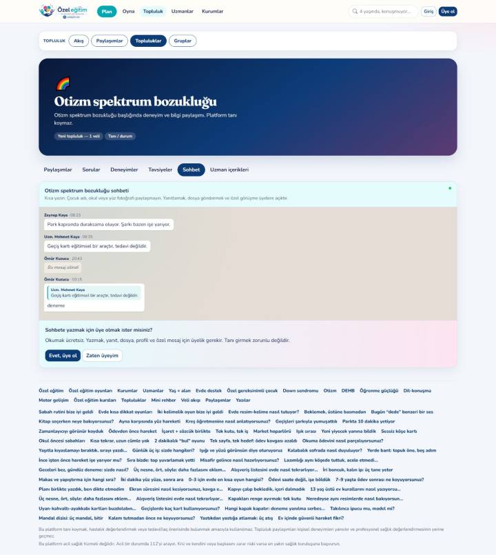 Özel Eğitim Platformu (Ozelegitim)